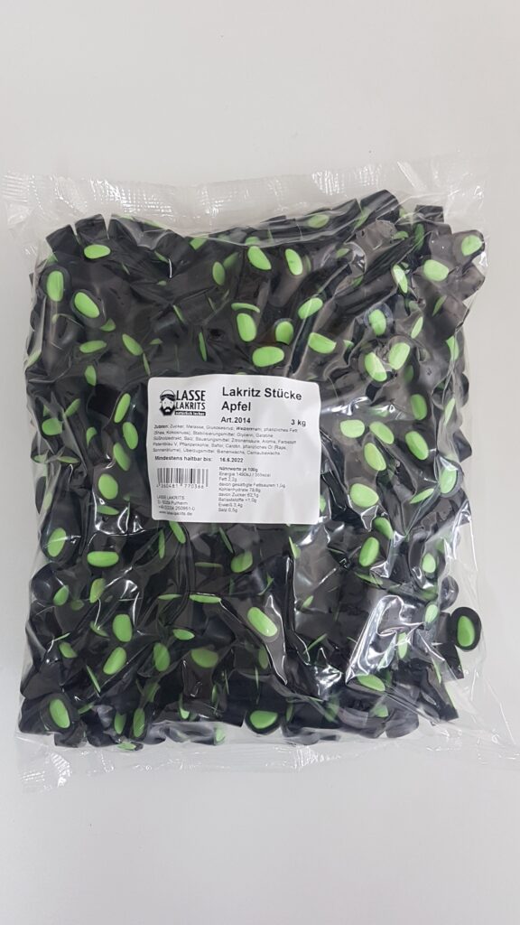 Beutel - Bunte Stücke Lakritz Apfel 3kg