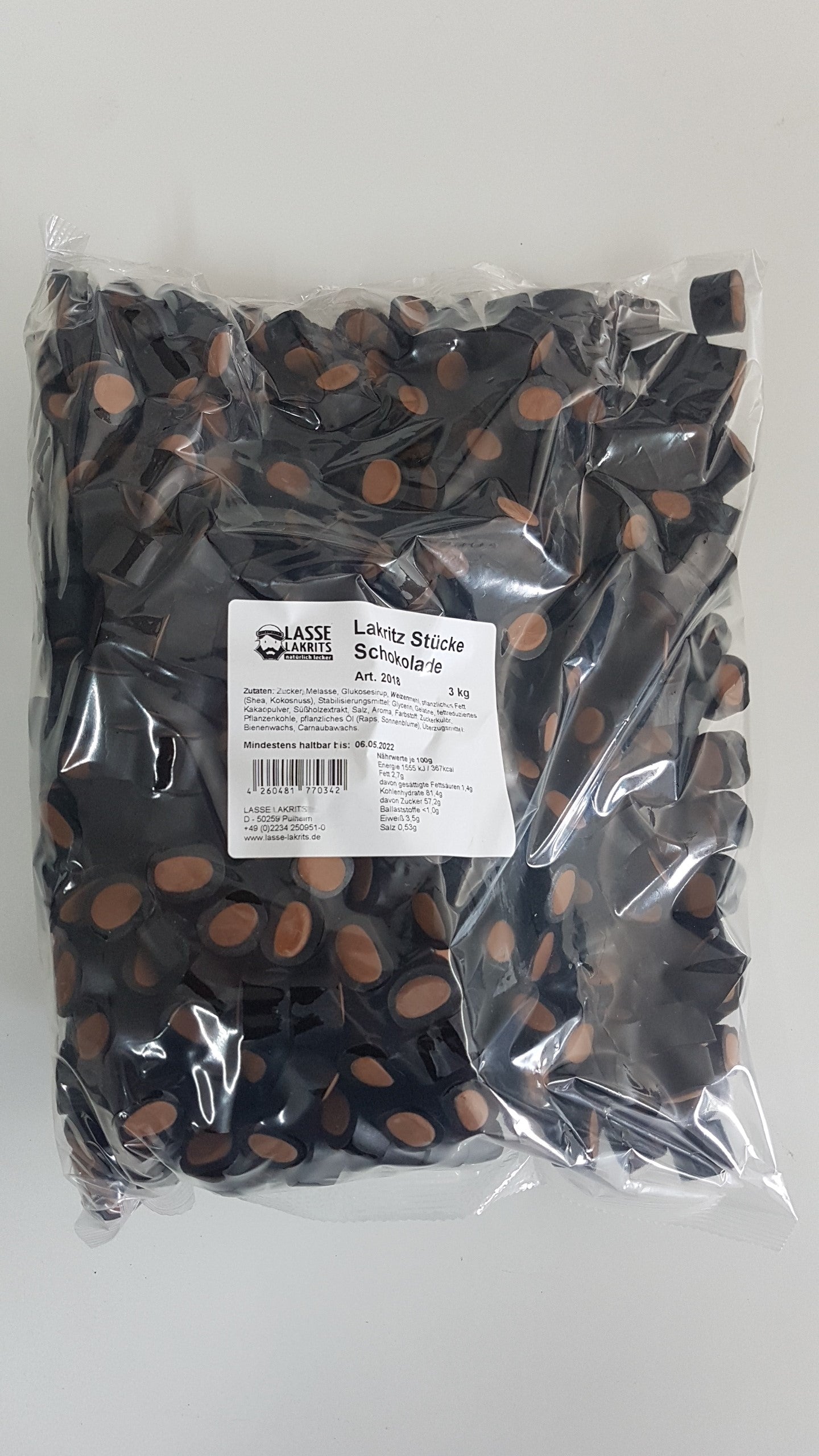 Beutel - Bunte Stücke Lakritz Schokolade 3kg
