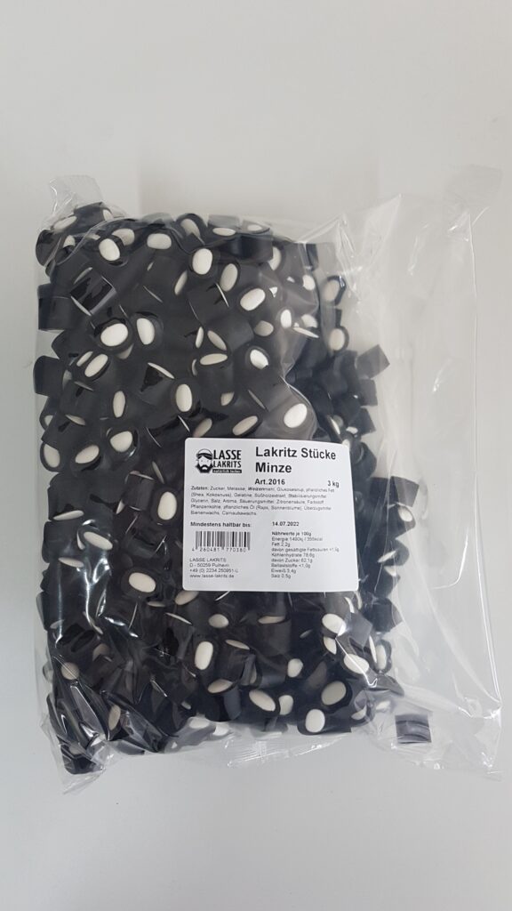 Beutel - Bunte Stücke Lakritz Minze 3kg