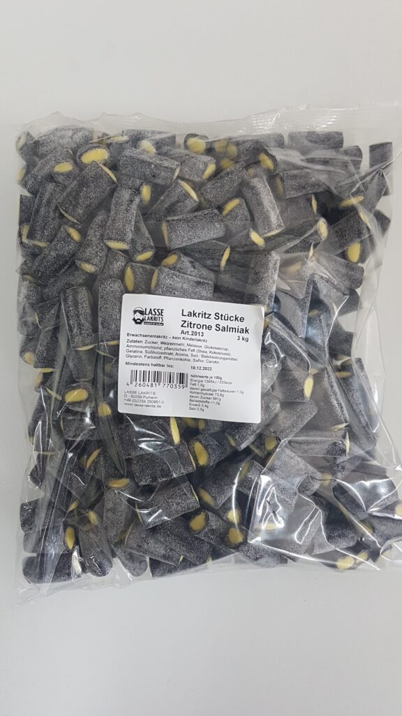 Beutel - Bunte Stücke Lakritz Zitrone Salmiak 3kg