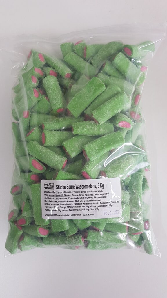 Beutel - Bunte Stücke Saure Wassermelone 2kg