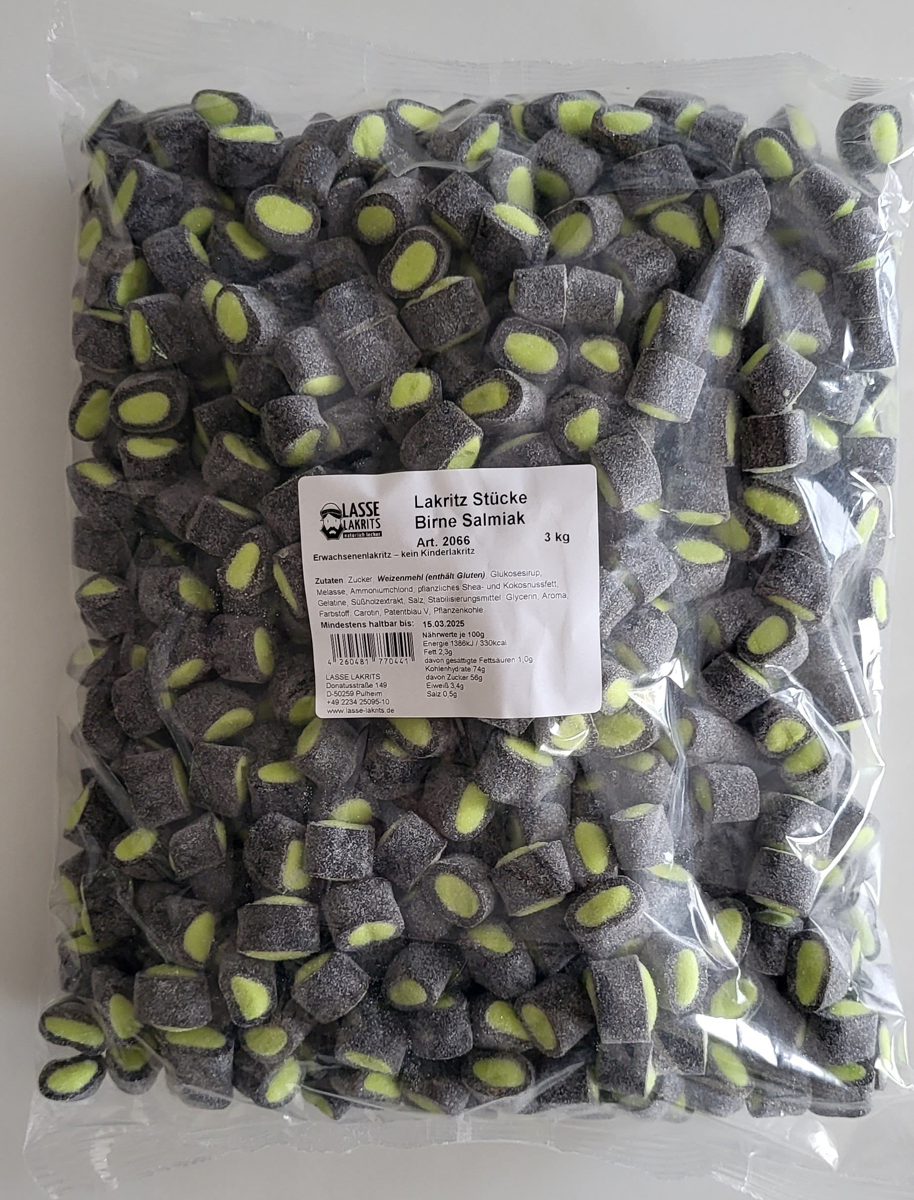 Beutel - Bunte Stücke Birne Salmiak 3kg
